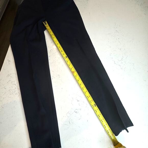 Akris Punto Womens Size 12 Pants Navy Straight Tapered Leg Stretch Viscose - Picture 9 of 12